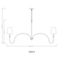 Z-Lite Jisele 59" 8-Light Rubbed Brass Steel Frame White Linen Shade Chandelier