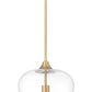 Z-Lite Joliet 12" 1-Light Burnished Brass Steel Frame Clear Glass Shade Pendant Light