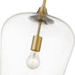 Z-Lite Joliet 12" 1-Light Olde Brass Steel Pendant Light With Clear Glass Shade