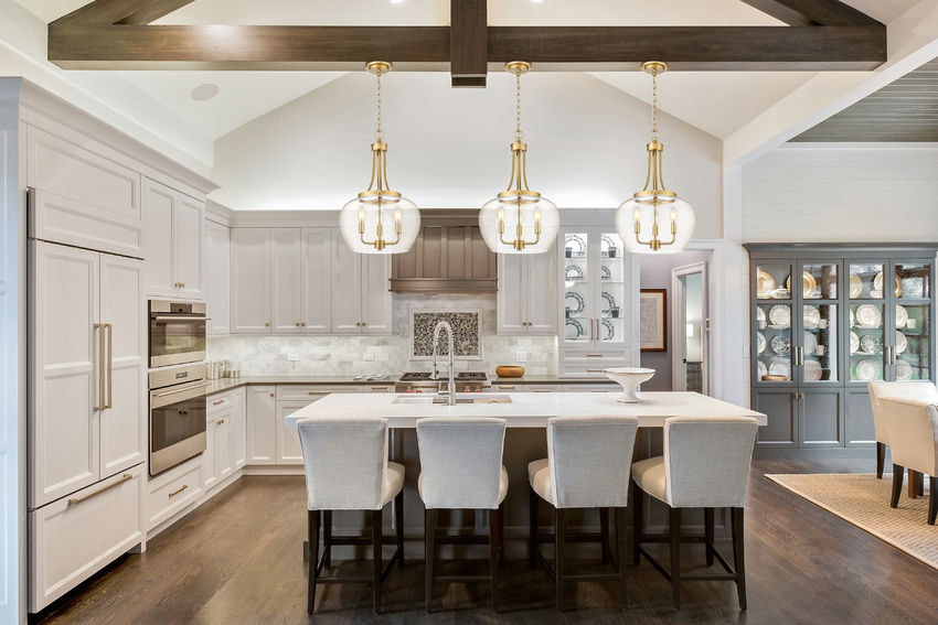 Z-Lite Joliet 16" 3-Light Burnished Brass Steel Frame Clear Glass Shade Pendant Light