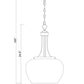 Z-Lite Joliet 16" 3-Light Burnished Brass Steel Frame Clear Glass Shade Pendant Light