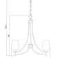 Z-Lite Joliet 25" 5-Light Burnished Brass Steel Frame Clear Glass Shade Chandelier