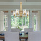 Z-Lite Joliet 25" 5-Light Burnished Brass Steel Frame Clear Glass Shade Chandelier