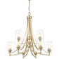 Z-Lite Joliet 31" 9-Light Burnished Brass Steel Frame Clear Glass Shade Chandelier