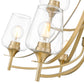 Z-Lite Joliet 31" 9-Light Burnished Brass Steel Frame Clear Glass Shade Chandelier