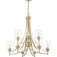 Z-Lite Joliet 31" 9-Light Burnished Brass Steel Frame Clear Glass Shade Chandelier