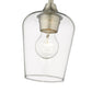 Z-Lite Joliet 6" 1-Light Brushed Nickel Mini Pendant Light With Clear Glass Shade