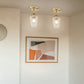Z-Lite Joliet 6" 1-Light Burnished Brass Steel Frame Clear Glass Shade Flush Mount Lighting