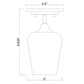 Z-Lite Joliet 6" 1-Light Burnished Brass Steel Frame Clear Glass Shade Flush Mount Lighting