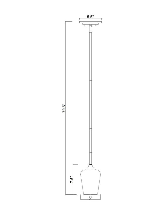 Z-Lite Joliet 6" 1-Light Burnished Brass Steel Frame Clear Glass Shade Pendant Light