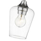 Z-Lite Joliet 6" 1-Light Chrome Mini Pendant Light With Clear Glass Shade