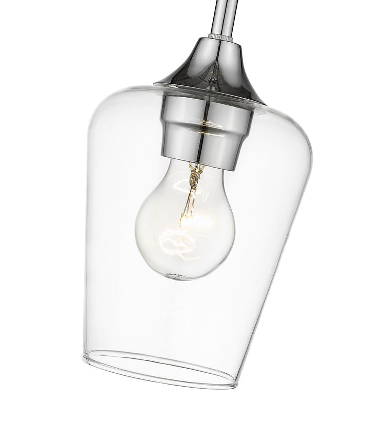 Z-Lite Joliet 6" 1-Light Chrome Mini Pendant Light With Clear Glass Shade