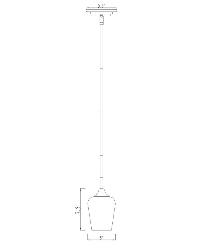 Z-Lite Joliet 6" 1-Light Chrome Mini Pendant Light With Clear Glass Shade