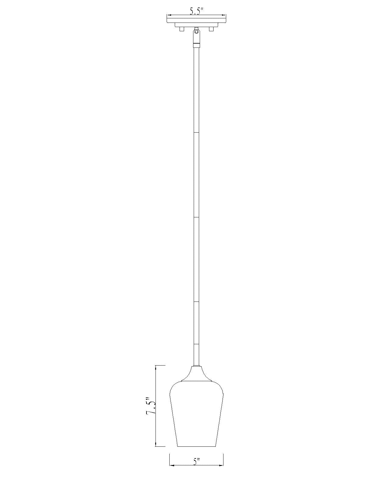 Z-Lite Joliet 6" 1-Light Matte Black Mini Pendant Light With Clear Glass Shade
