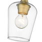 Z-Lite Joliet 6" 1-Light Olde Brass Mini Pendant Light With Clear Glass Shade