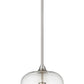Z-Lite Joliet 9" 1-Light Brushed Nickel Steel Pendant Light With Clear Glass Shade