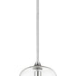 Z-Lite Joliet 9" 1-Light Chrome Steel Pendant Light With Clear Glass Shade