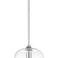 Z-Lite Joliet 9" 1-Light Chrome Steel Pendant Light With Clear Glass Shade