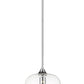 Z-Lite Joliet 9" 1-Light Chrome Steel Pendant Light With Clear Glass Shade