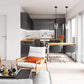 Z-Lite Joliet 9" 1-Light Matte Black Steel Pendant Light With Clear Glass Shade