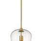Z-Lite Joliet 9" 1-Light Olde Brass Steel Pendant Light With Clear Glass Shade
