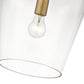 Z-Lite Joliet 9" 1-Light Olde Brass Steel Pendant Light With Clear Glass Shade