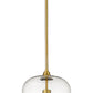 Z-Lite Joliet 9" 1-Light Olde Brass Steel Pendant Light With Clear Glass Shade
