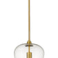 Z-Lite Joliet 9" 1-Light Olde Brass Steel Pendant Light With Clear Glass Shade