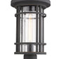 Z-Lite Jordan 10" W x 18" H 1-Light Oil Rubbed Bronze Outdoor Post Mount Fixture With Clear Seedy Glass Shade