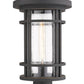 Z-Lite Jordan 10" W x 18" H 1-Light Oil Rubbed Bronze Outdoor Post Mount Fixture With Clear Seedy Glass Shade
