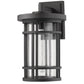 Z-Lite Jordan 12" 1-Light Black Outdoor Wall Sconce With Clear Seedy Glass Shade