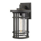 Z-Lite Jordan 12" 1-Light Oil Rubbed Bronze Outdoor Wall Sconce With Clear Seedy Glass Shade