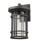 Z-Lite Jordan 12" 1-Light Oil Rubbed Bronze Outdoor Wall Sconce With Clear Seedy Glass Shade