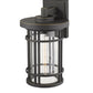 Z-Lite Jordan 12" 1-Light Oil Rubbed Bronze Outdoor Wall Sconce With Clear Seedy Glass Shade