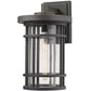 Z-Lite Jordan 12" 1-Light Oil Rubbed Bronze Outdoor Wall Sconce With Clear Seedy Glass Shade