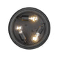 Z-Lite Jordan 12" 3-Light Black Aluminum Outdoor Flush Mount With Clear Seedy Glass Shade