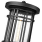 Z-Lite Jordan 12" W x 115" H 1-Light Black Aluminum Frame Clear Seedy Glass Shade Outdoor Post Mounted Fixture