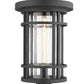 Z-Lite Jordan 12" W x 20" H 1-Light Black Outdoor Post Mount Fixture With Clear Seedy Glass Shade