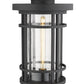 Z-Lite Jordan 12" W x 20" H 1-Light Black Outdoor Post Mount Fixture With Clear Seedy Glass Shade