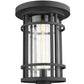 Z-Lite Jordan 12" W x 20" H 1-Light Black Outdoor Post Mount Fixture With Clear Seedy Glass Shade