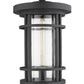Z-Lite Jordan 12" W x 20" H 1-Light Black Outdoor Post Mount Fixture With Clear Seedy Glass Shade