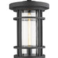 Z-Lite Jordan 12" W x 20" H 1-Light Black Outdoor Post Mount Fixture With Clear Seedy Glass Shade