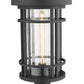Z-Lite Jordan 12" W x 22" H 1-Light Black Outdoor Post Mount Fixture and Square Pier Mount With Clear Seedy Glass Shade
