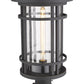 Z-Lite Jordan 12" W x 22" H 1-Light Oil Rubbed Bronze Outdoor Post Mount Fixture and Square Pier Mount With Clear Seedy Glass Shade