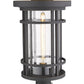 Z-Lite Jordan 12" W x 22" H 1-Light Oil Rubbed Bronze Outdoor Post Mount Fixture and Square Pier Mount With Clear Seedy Glass Shade