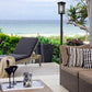 Z-Lite Jordan 12" W x 94" H 1-Light Oil Rubbed Bronze Aluminum Frame Clear Seedy Glass Shade Outdoor Post Mounted Fixture