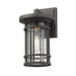 Z-Lite Jordan 6" 1-Light Oil Rubbed Bronze Outdoor Wall Sconce With Clear Seedy Glass Shade
