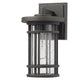 Z-Lite Jordan 6" 1-Light Oil Rubbed Bronze Outdoor Wall Sconce With Clear Seedy Glass Shade