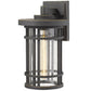 Z-Lite Jordan 8" 1-Light Oil Rubbed Bronze Outdoor Wall Sconce With Clear Seedy Glass Shade