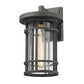 Z-Lite Jordan 8" 1-Light Oil Rubbed Bronze Outdoor Wall Sconce With Clear Seedy Glass Shade